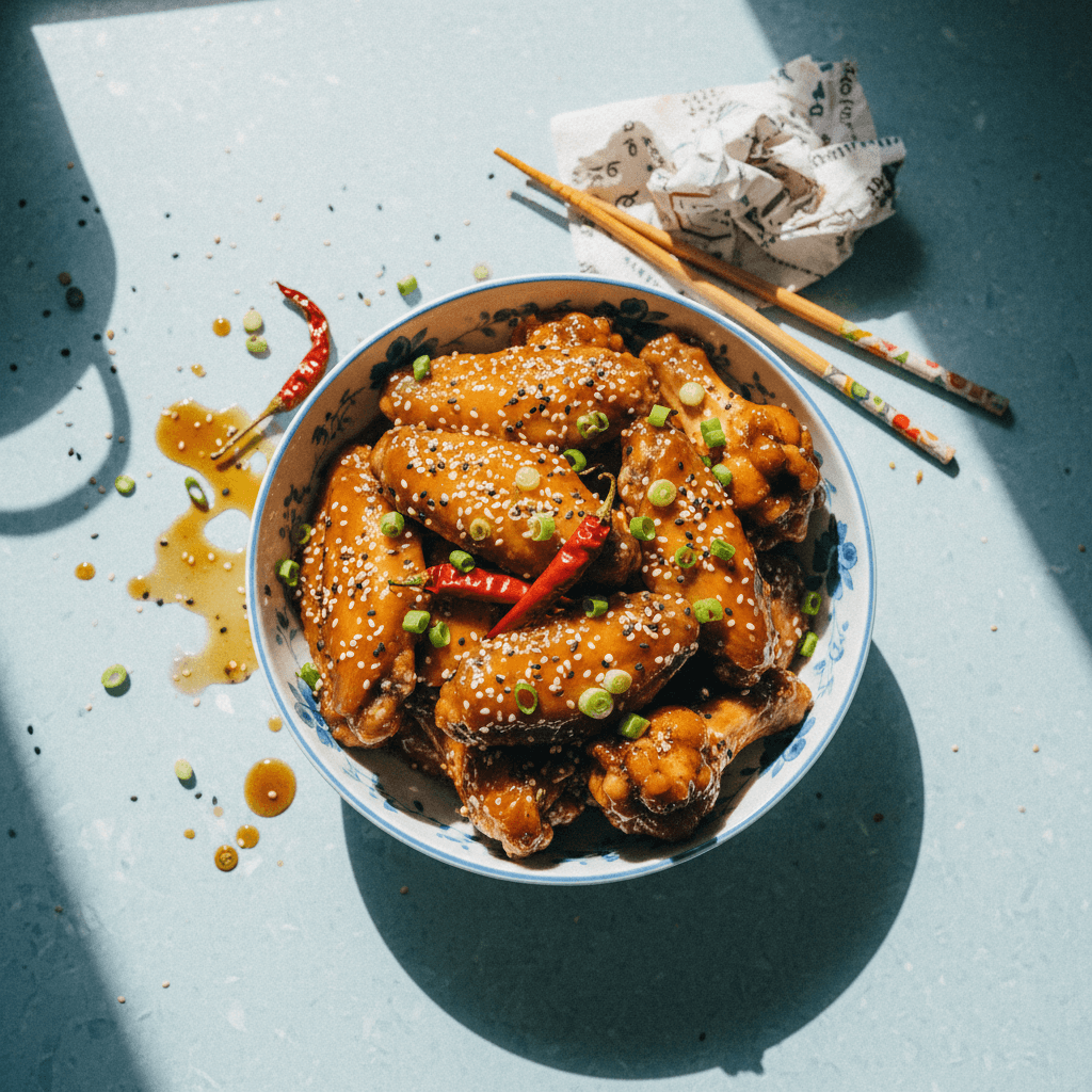 Sweet and Sticky Sesame Chicken Wings