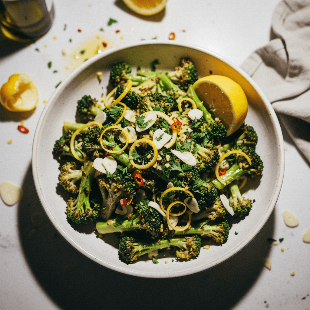 Lemony Garlic Sautéed Broccoli