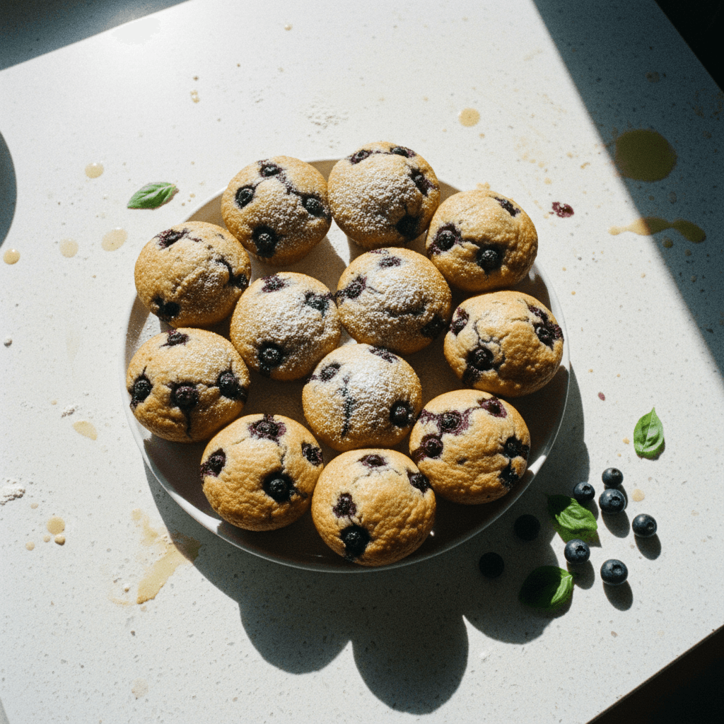Easy Cottage Cheese Blueberry Muffins
