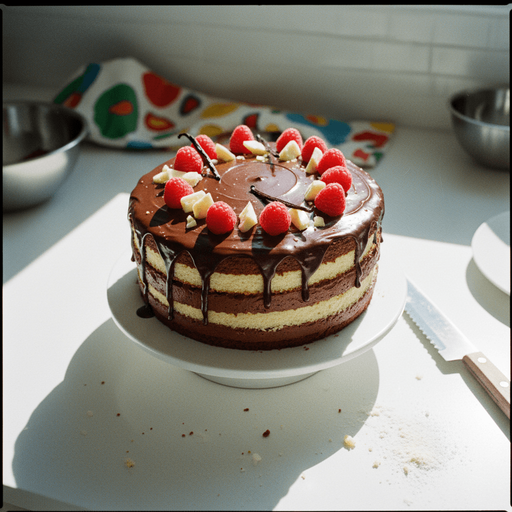 Ultimate Chocolate and Vanilla Layer Cake