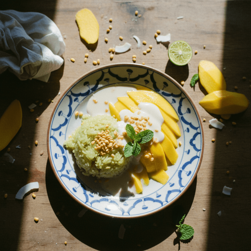 Mango Sticky Rice with Coconut Cream