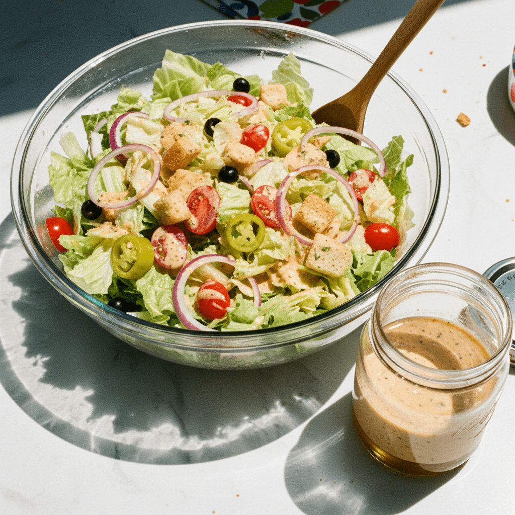 Olive Garden Copycat Salad with Dressing
