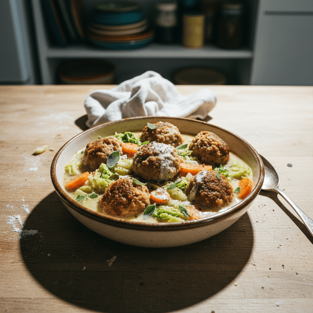 Sage & Onion Chicken Ball Stew