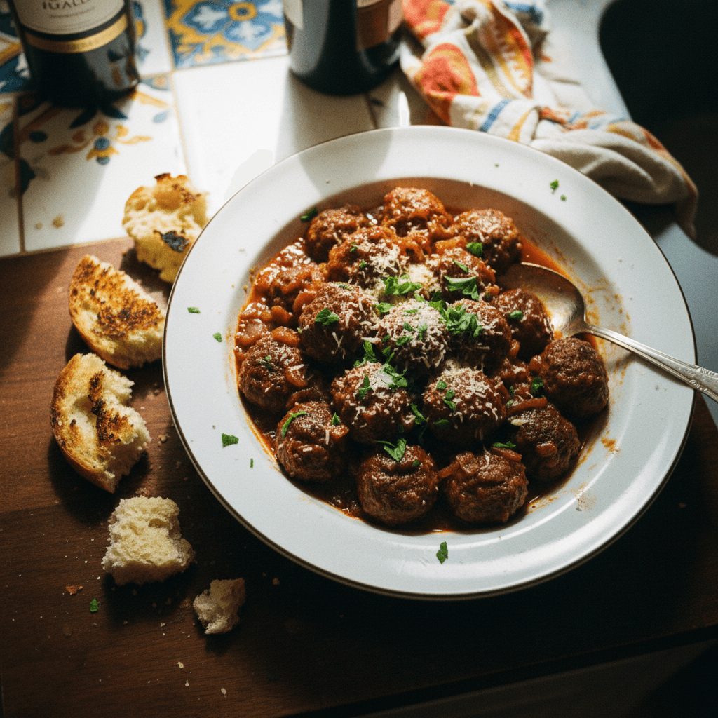 My Nonna’s Red Wine Meatballs