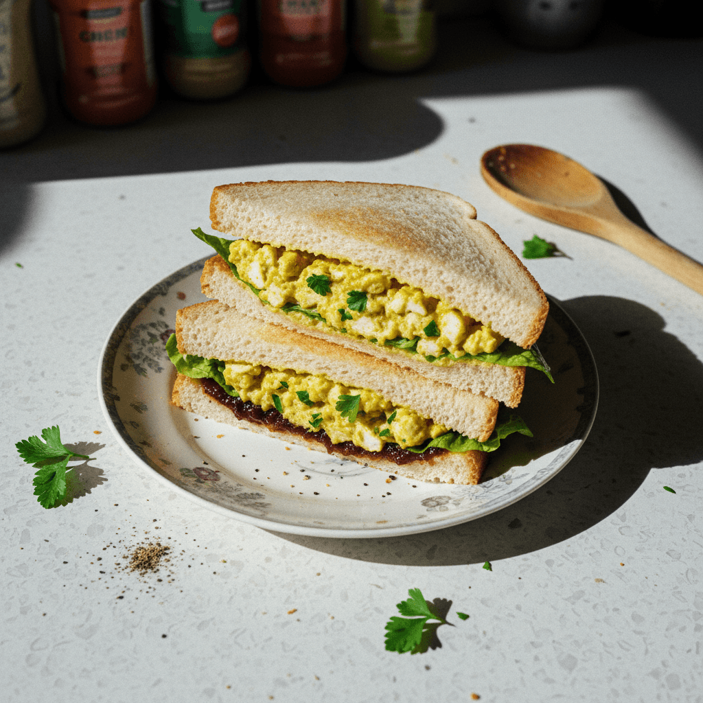 Poh's Curried Egg Sanga