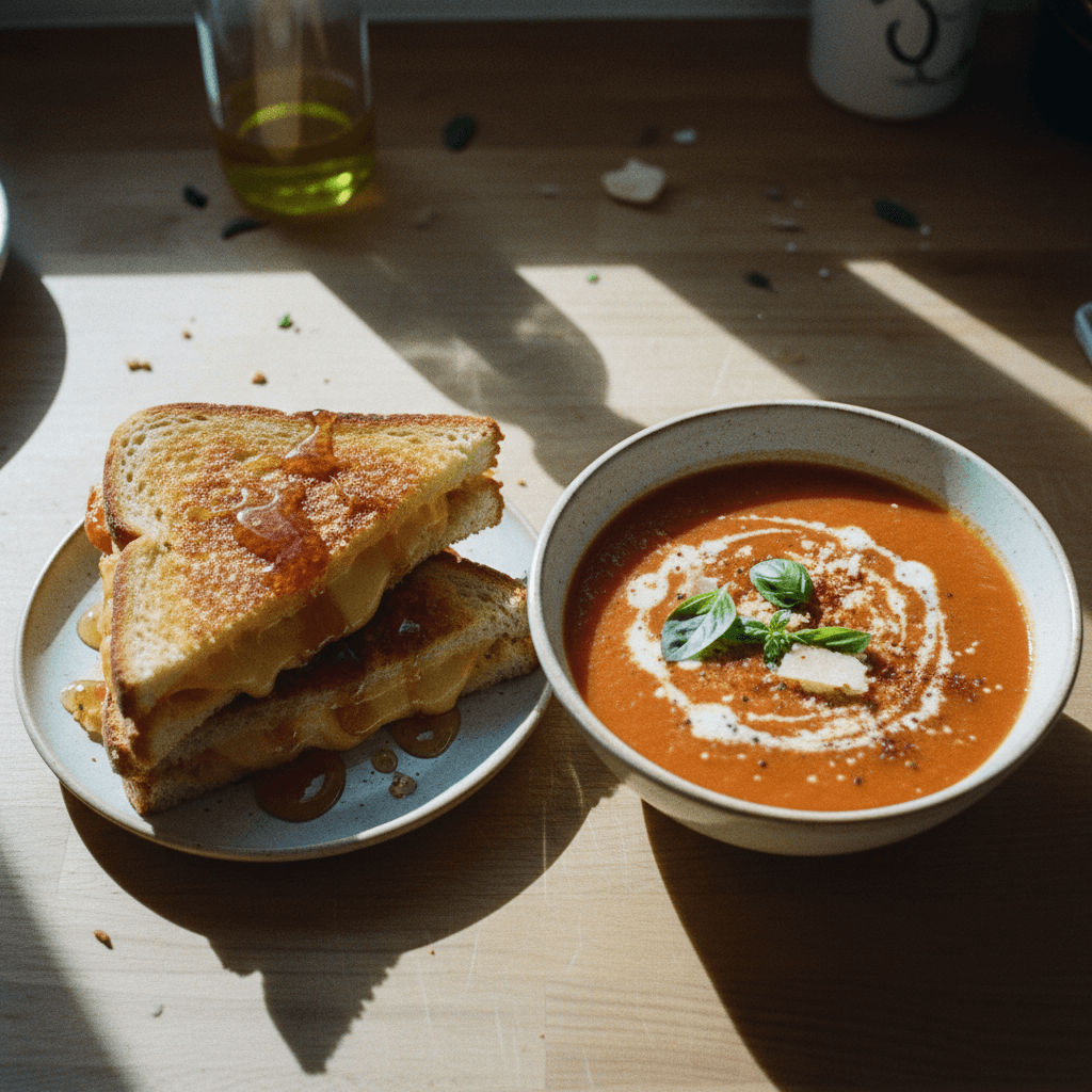 Grilled Cheese Sandwich & Roasted Tomato Soup