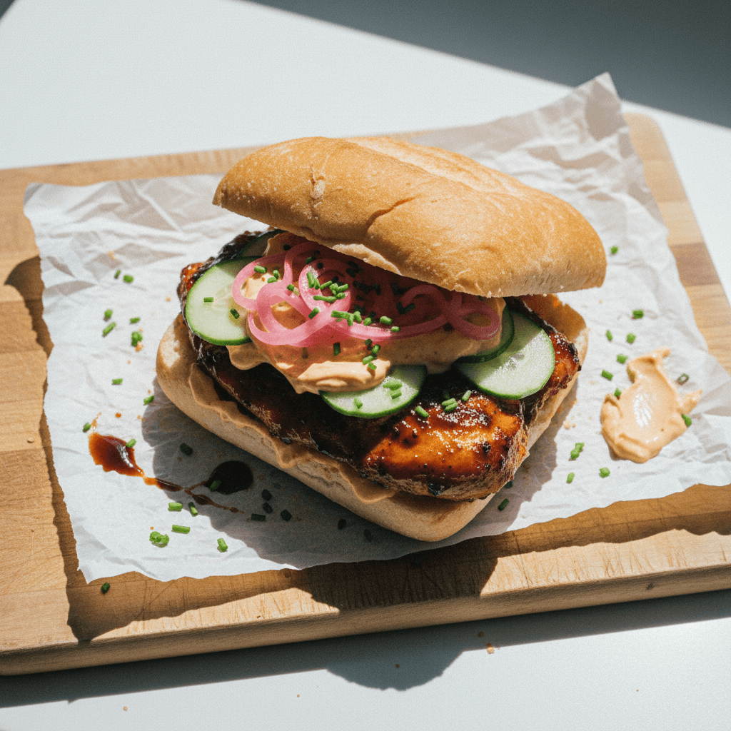 Garlic Butter Soy Chicken Sandwich