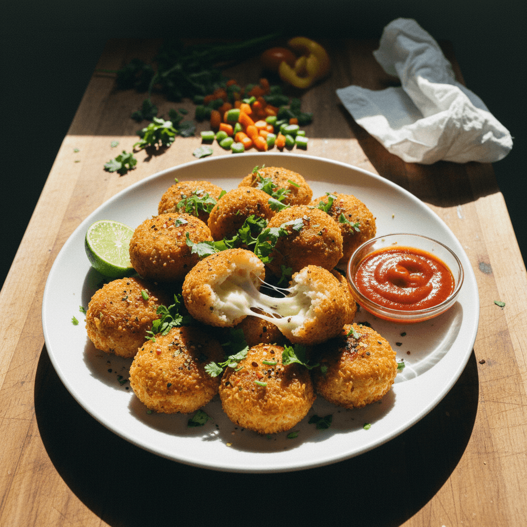 Leftover Rice Cheese Balls