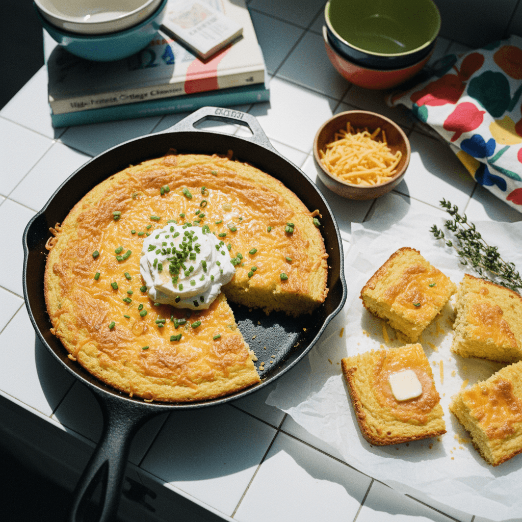 High-Protein Cottage Cheese Cornbread
