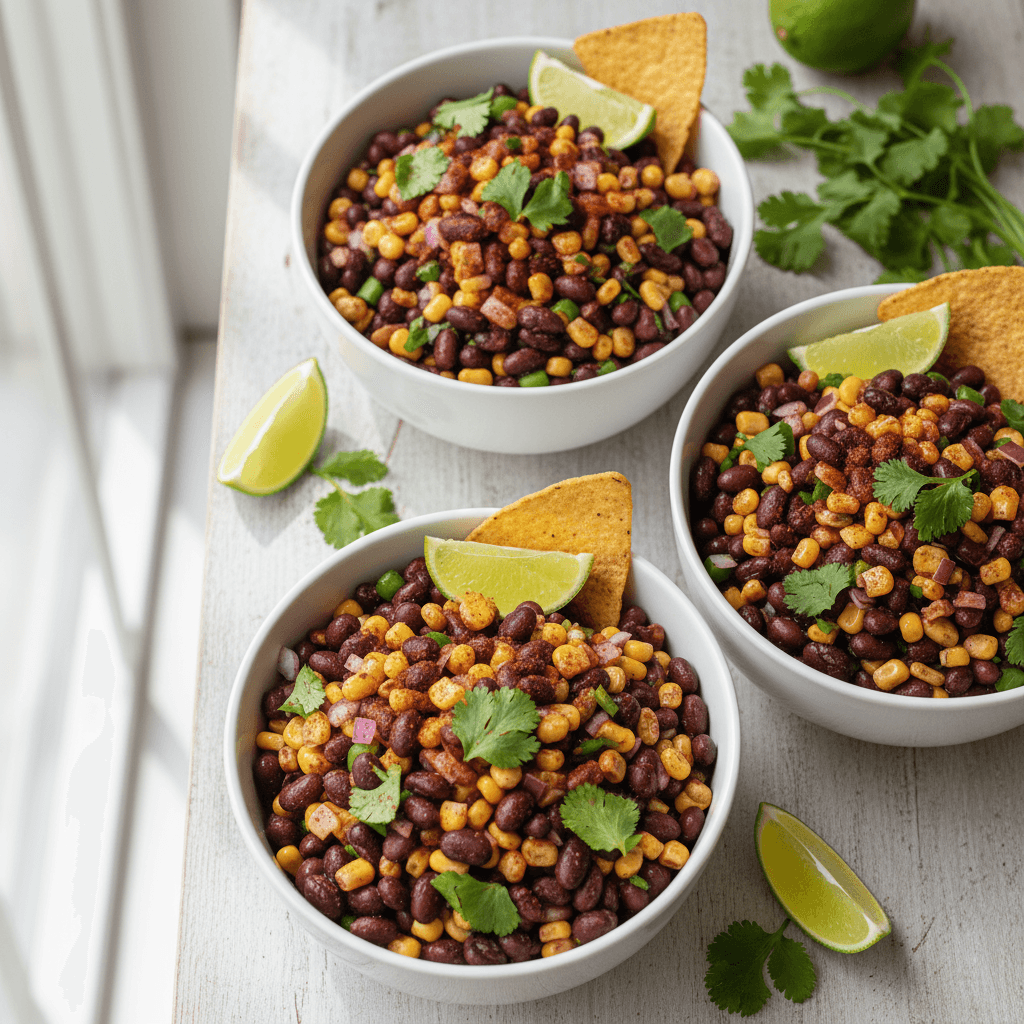 Spicy Black Bean and Corn Salsa Bowls