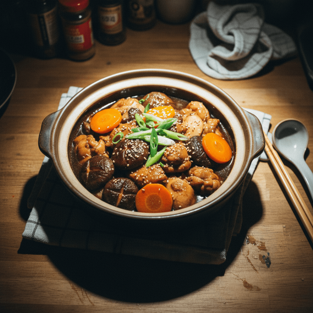 Japanese-Style Braised Chicken and Vegetable Hot Pot