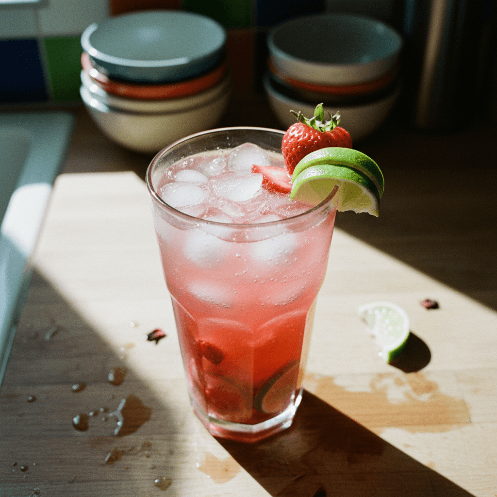 Strawberry Lime Hibiscus Refresher