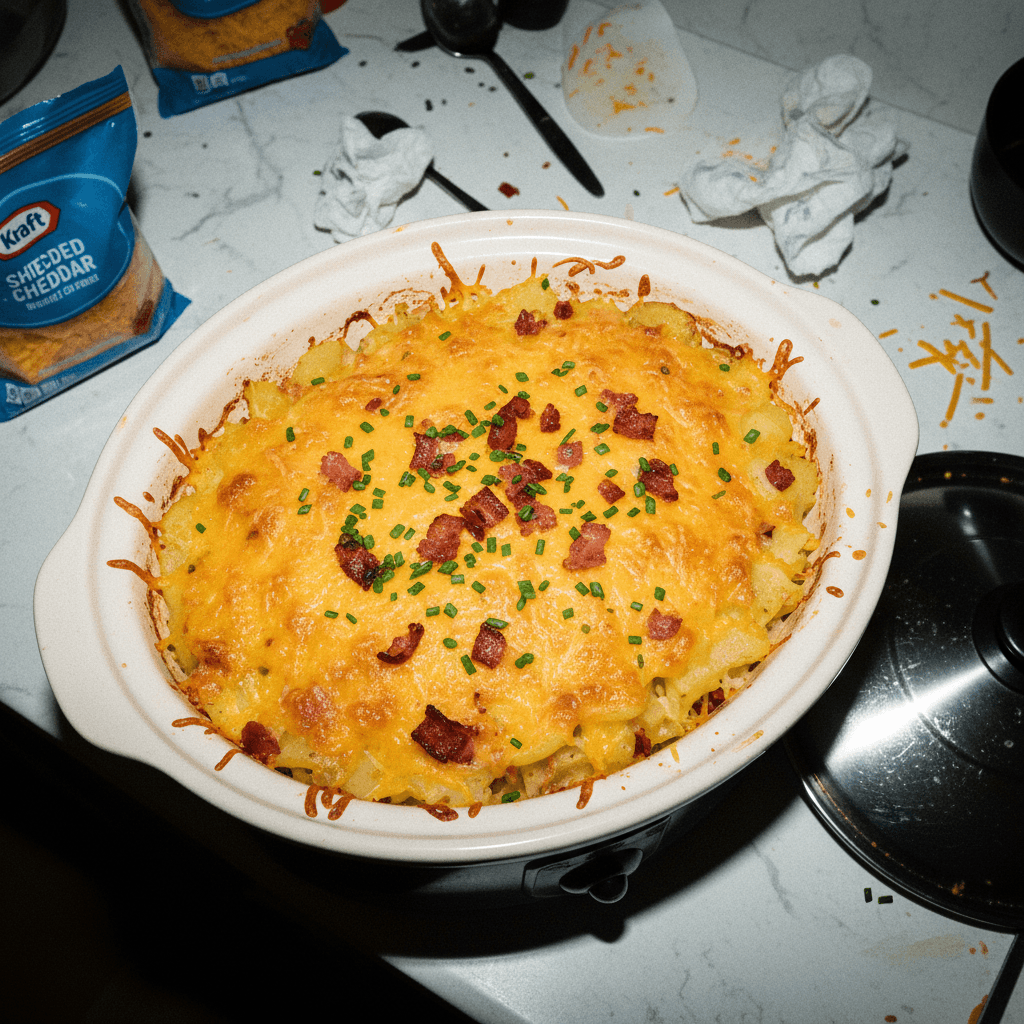 Crock-Pot Cheesy Bacon Scalloped Potatoes