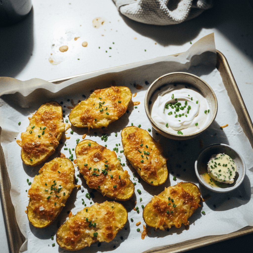 Crispy Parmesan Potato Halves
