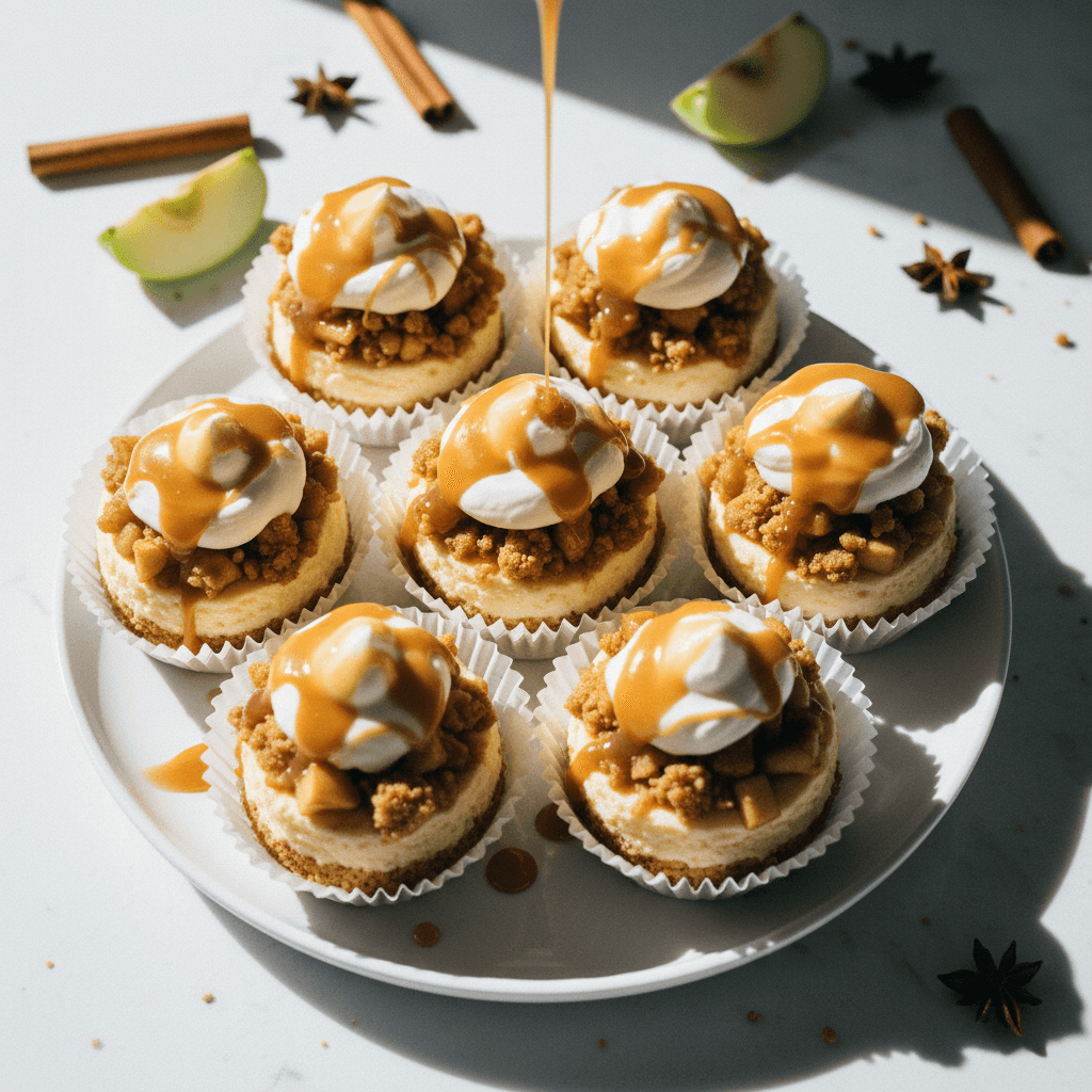 Caramel Apple Crumble Cheesecake Cups
