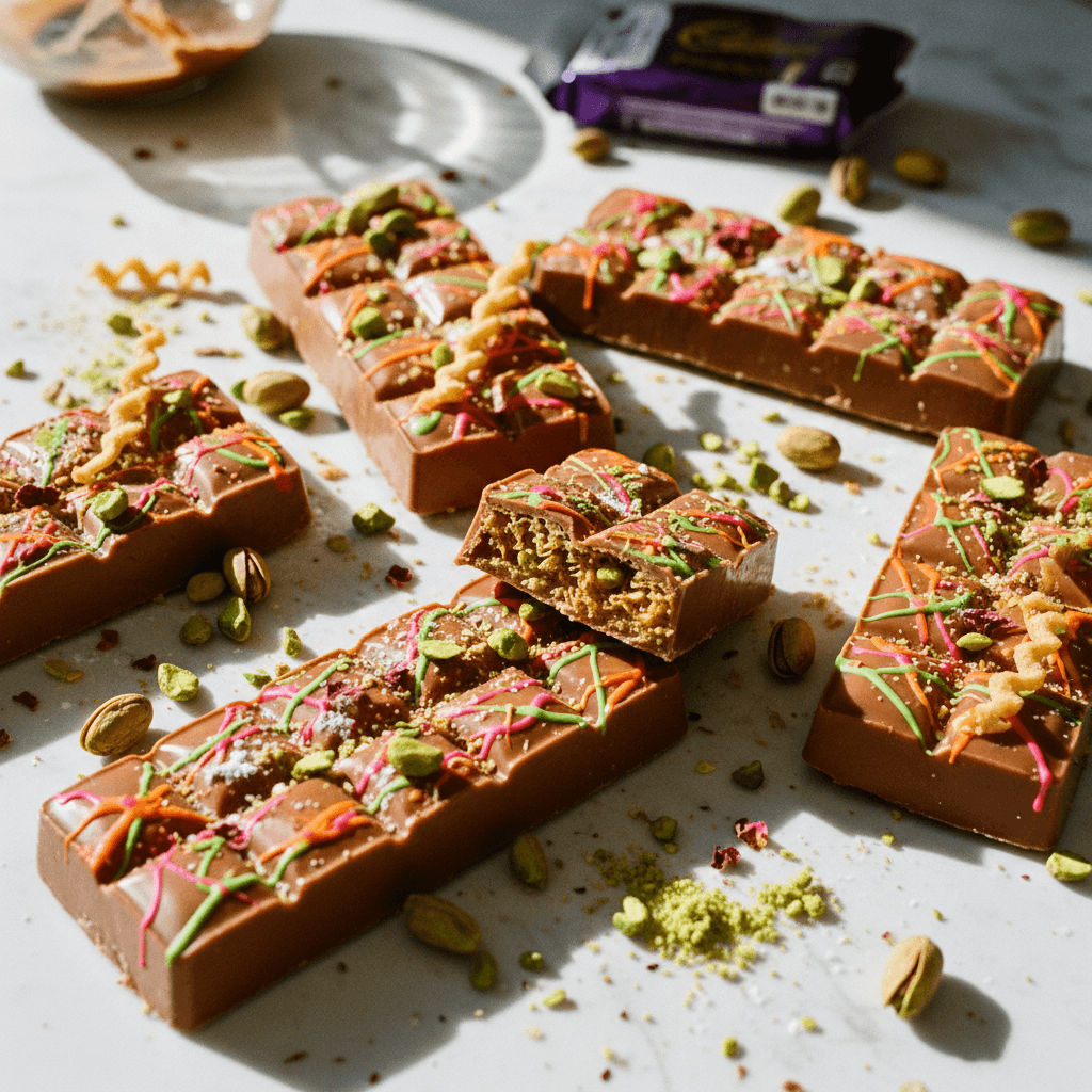 Pistachio Kunafa Chocolate Bar