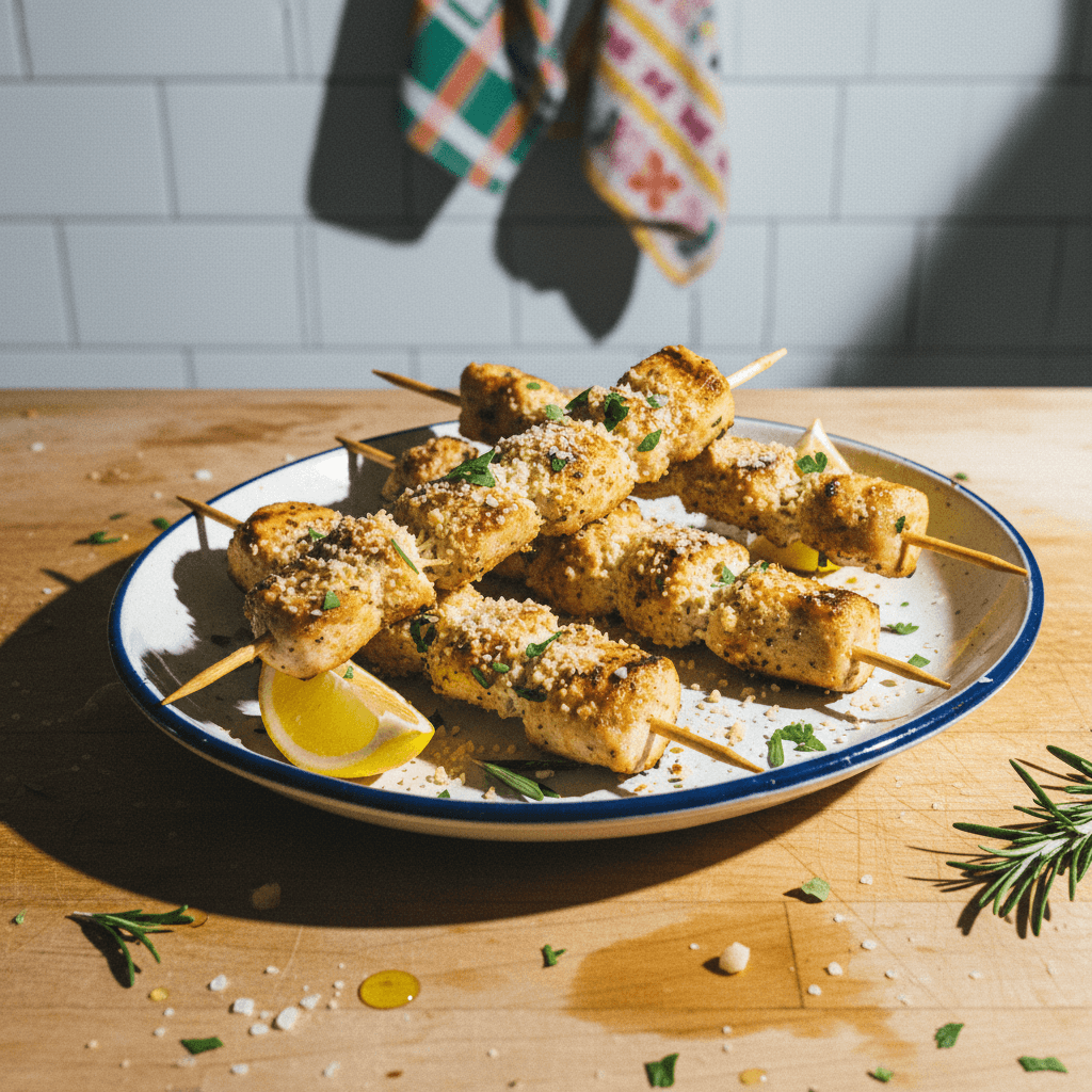 Parmesan Herb Chicken Skewers