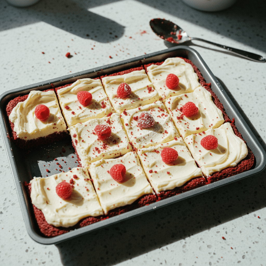 Red Velvet Cream Cheese Squares