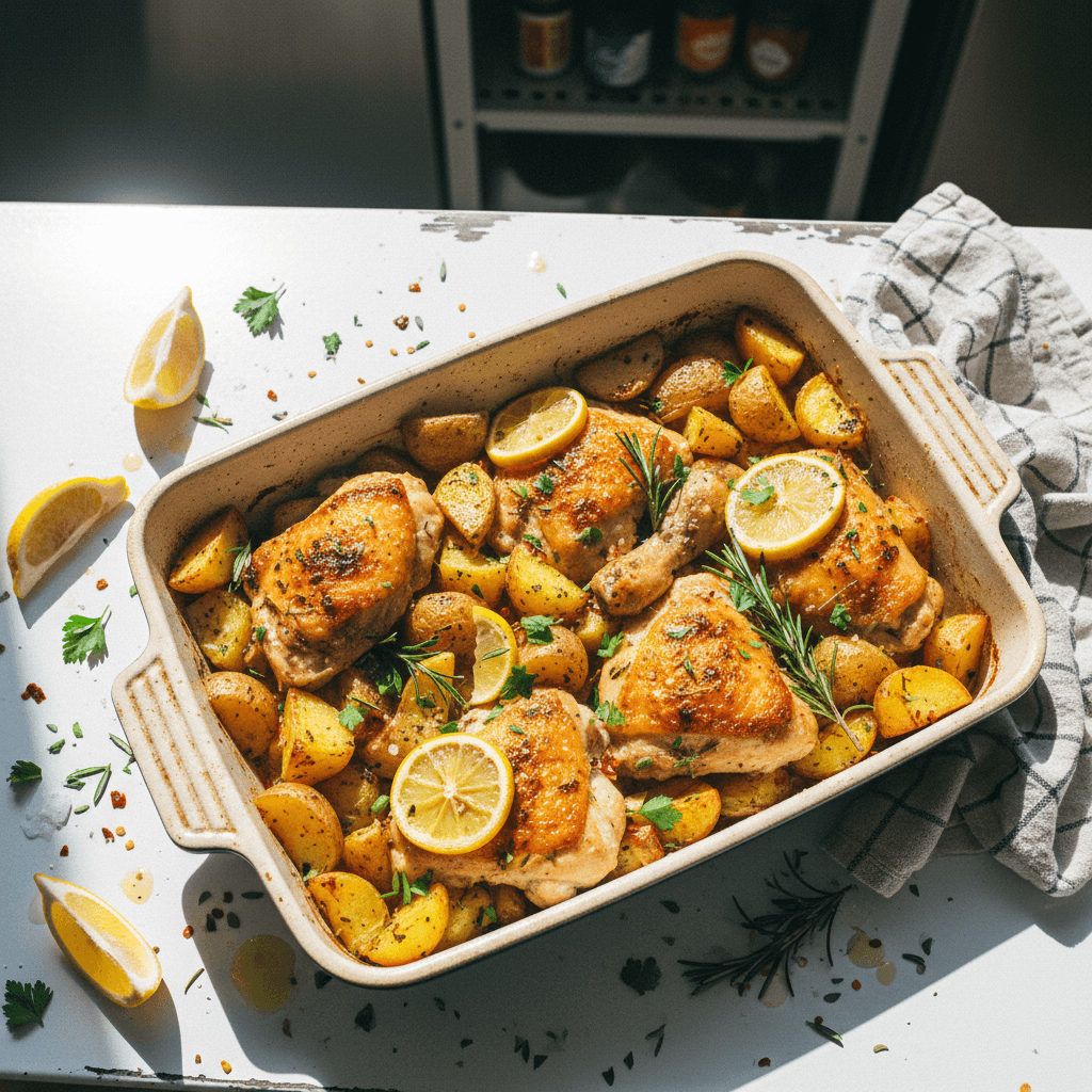 Lemon Herb Roasted Chicken and Potatoes