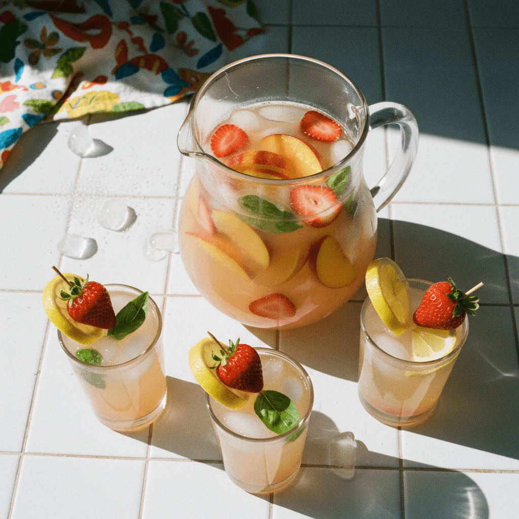 Peach Strawberry Lemonade