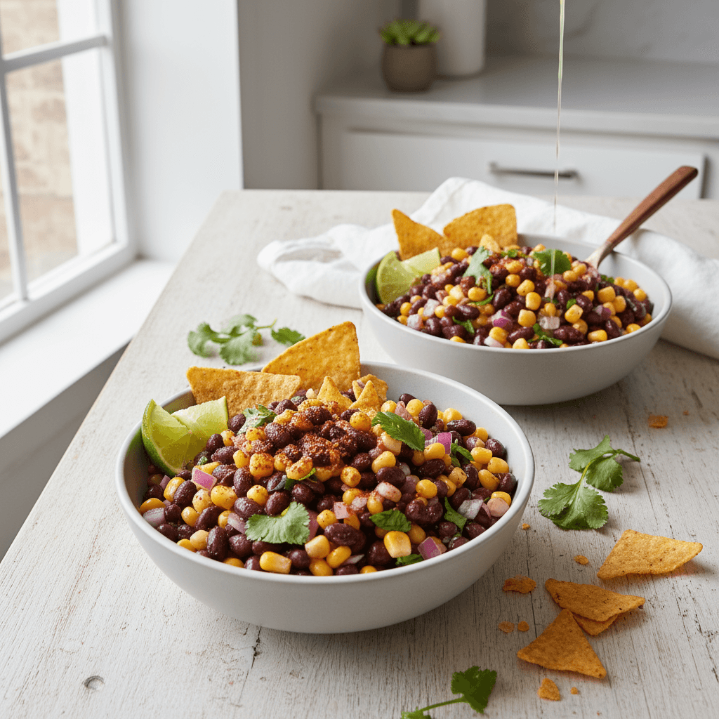Spicy Black Bean and Corn Salsa Bowls