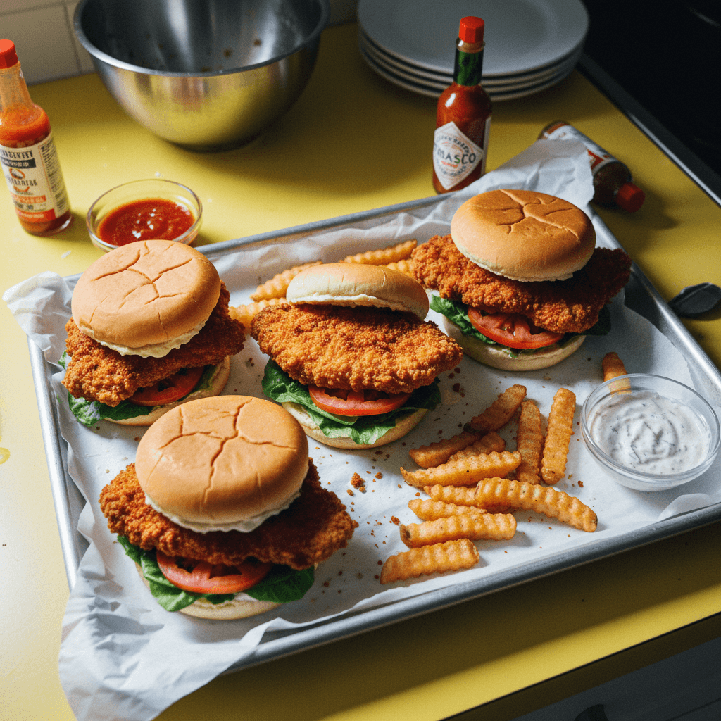 Fried Pork Chop Sandwiches