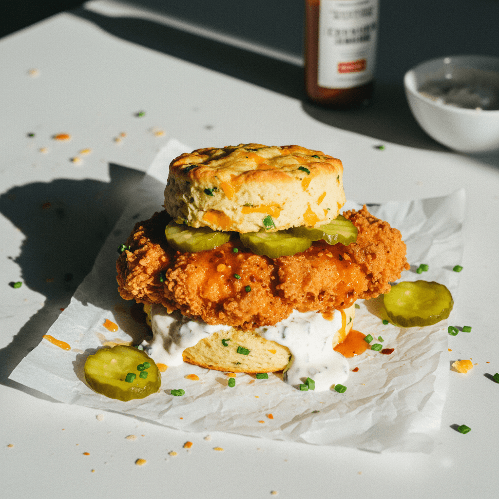 Hot Honey Chicken Biscuit
