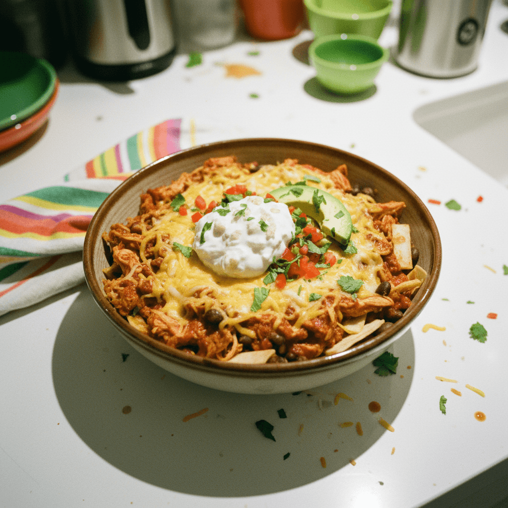 Crock Pot Chicken Enchilada Bowl