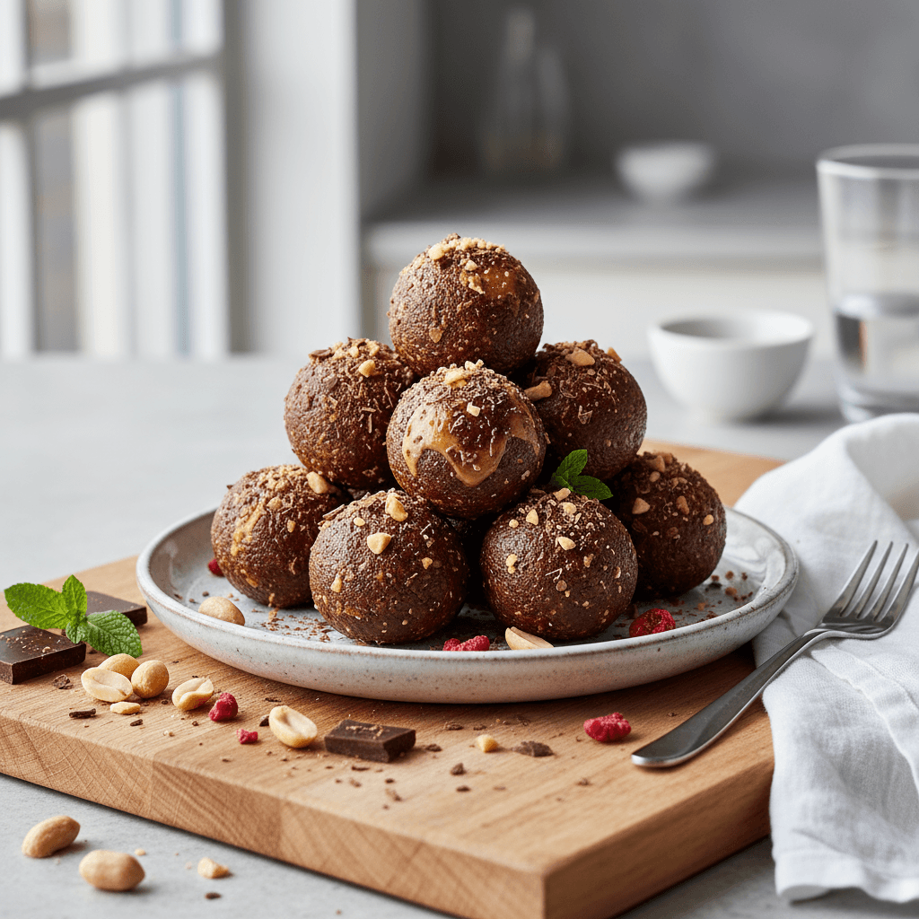 Peanut Butter Chocolate Energy Balls
