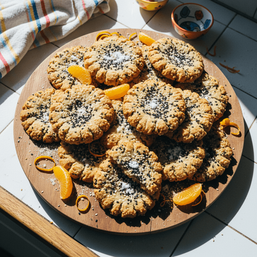 Sumo & Black Sesame Cookies