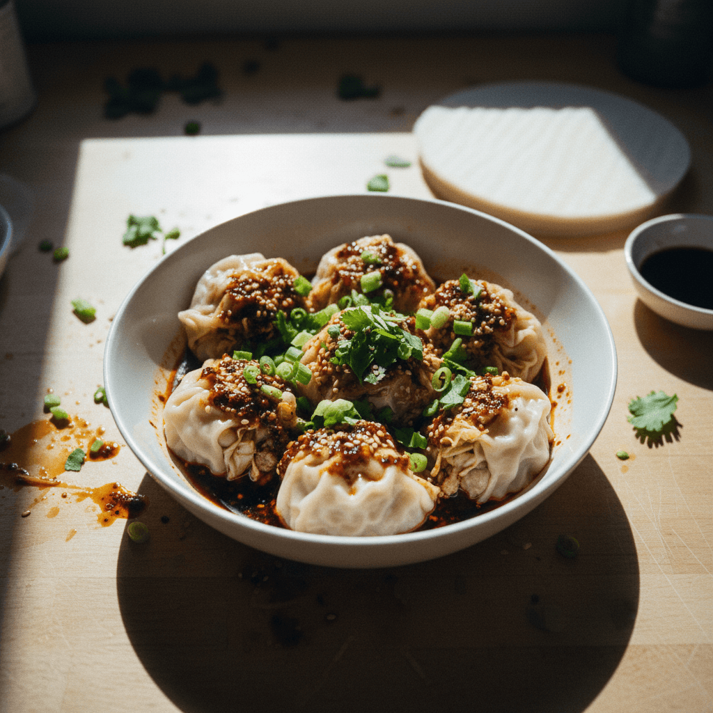 Gluten-Free Din Tai Fung Spicy Wontons