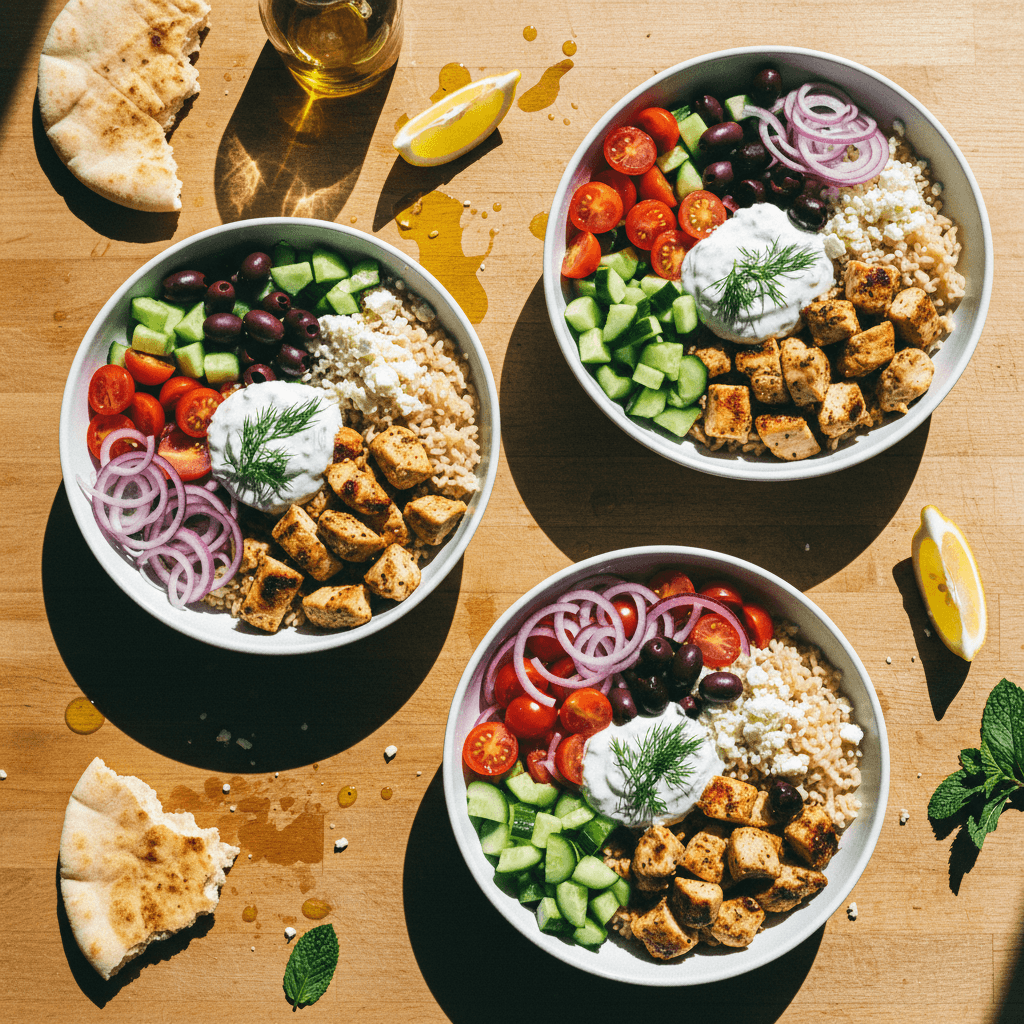 Healthy Greek Chicken Bowls