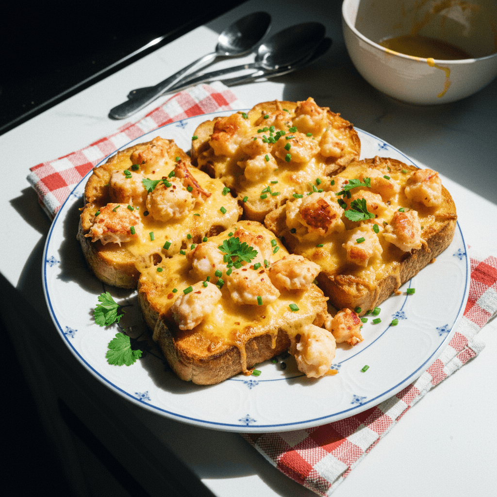 Cheesy Lobster Toast
