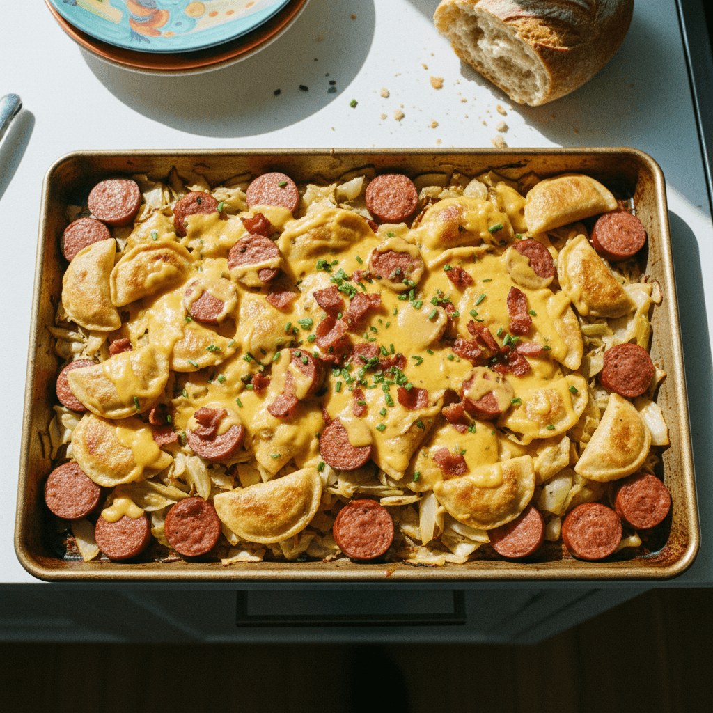 Polish Sheet Pan Dinner with Beer Cheese
