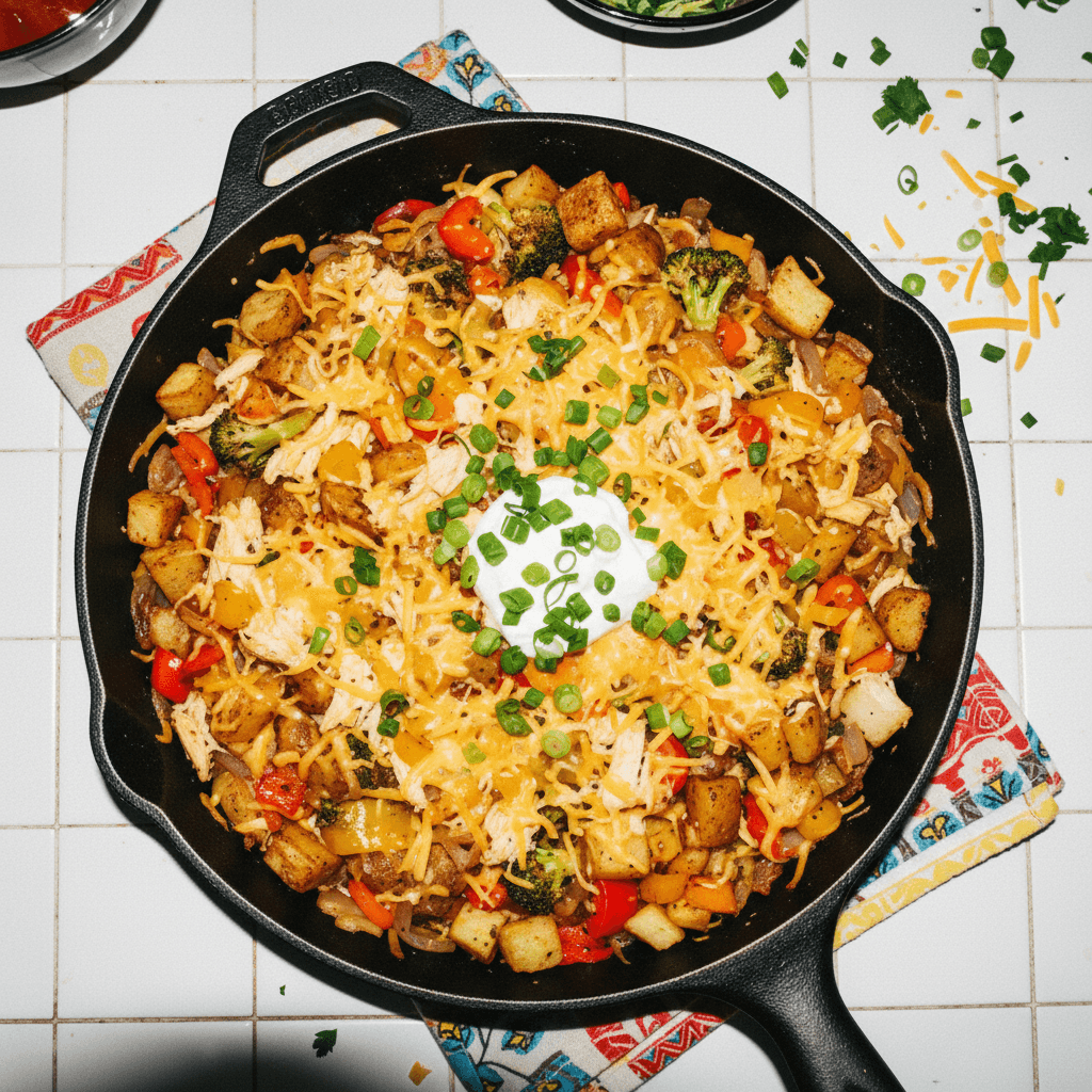 Loaded Chicken & Veggie Hash