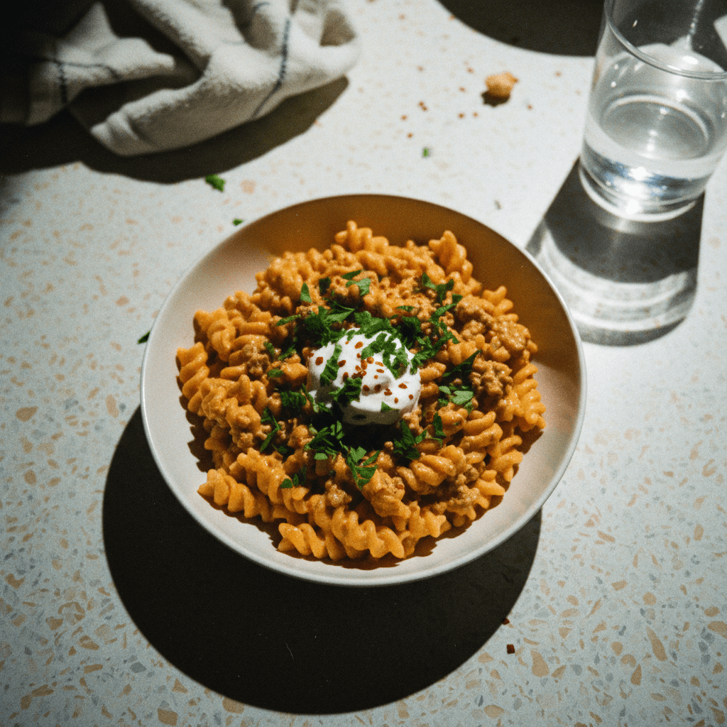 Creamy Paprika Lamb or Chicken Pasta