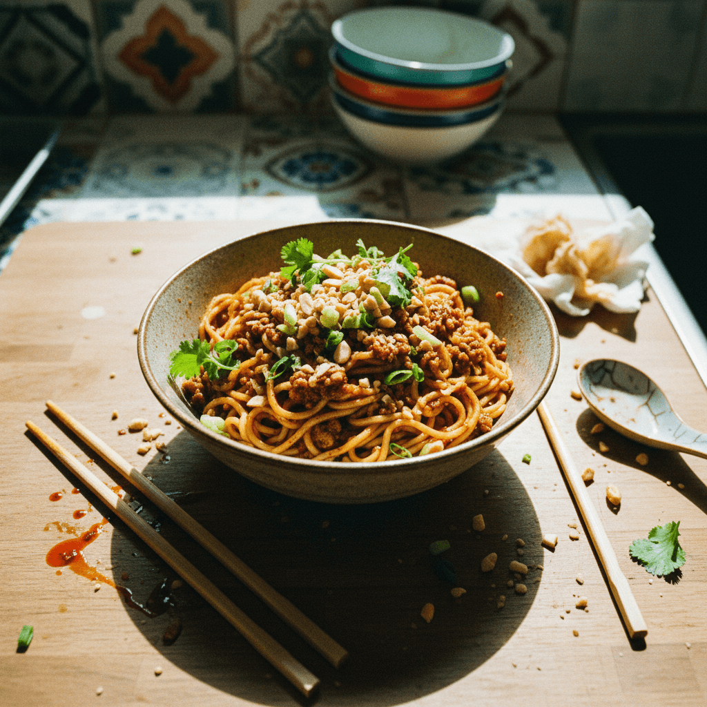 Sichuan Dan Dan Noodles, WOK HEI!