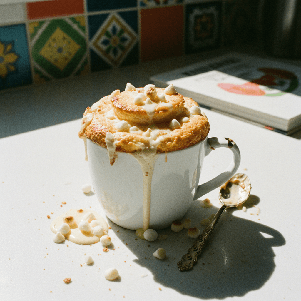 Magdalena a la Taza con Chocolate Blanco
