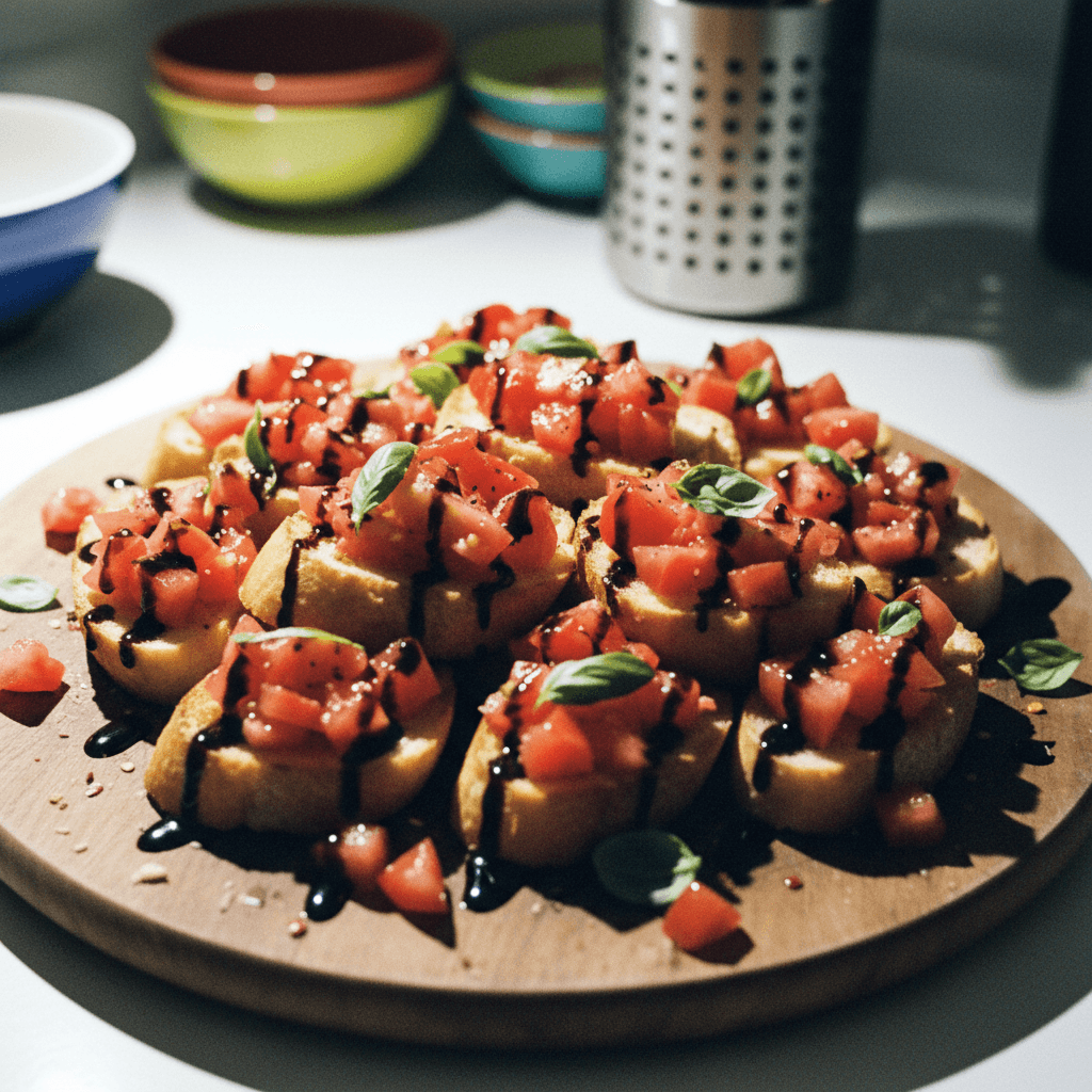 Classic Bruschetta with Balsamic Glaze