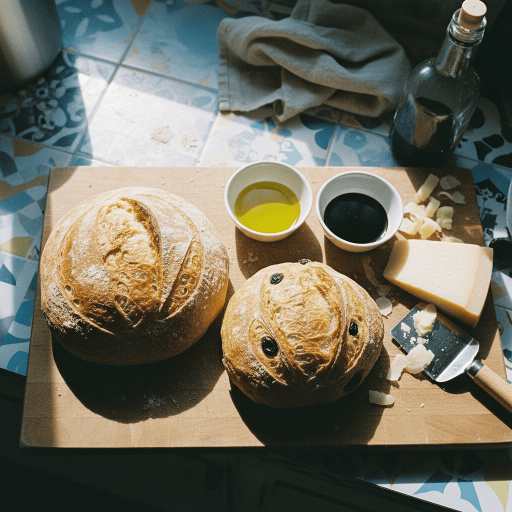 خبز ريفي بالخميرة الطبيعية (Rustic Sourdough Bread)