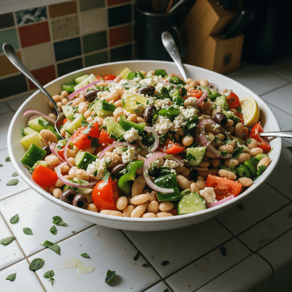 Hearty White Bean Greek Salad