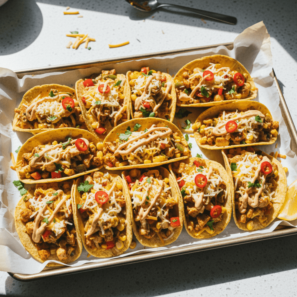 Baked Chicken Taco Tray