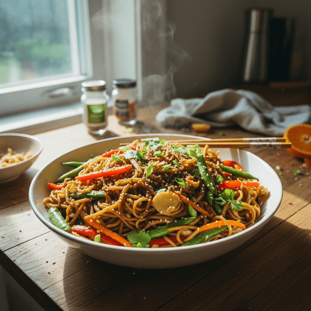 Ginger Soy Noodle Stir-Fry