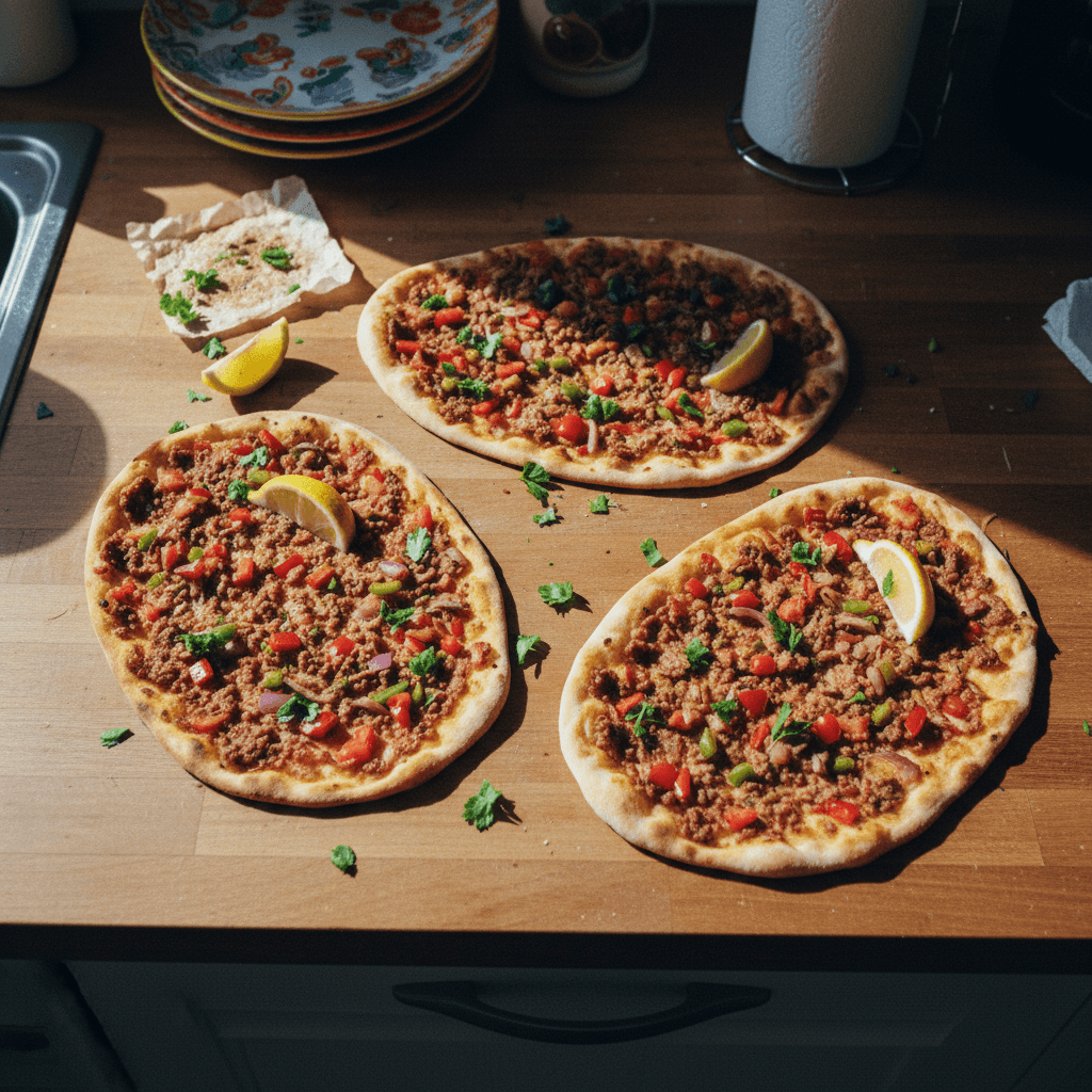 Lahmacun (Turkish Spiced Meat Flatbread)