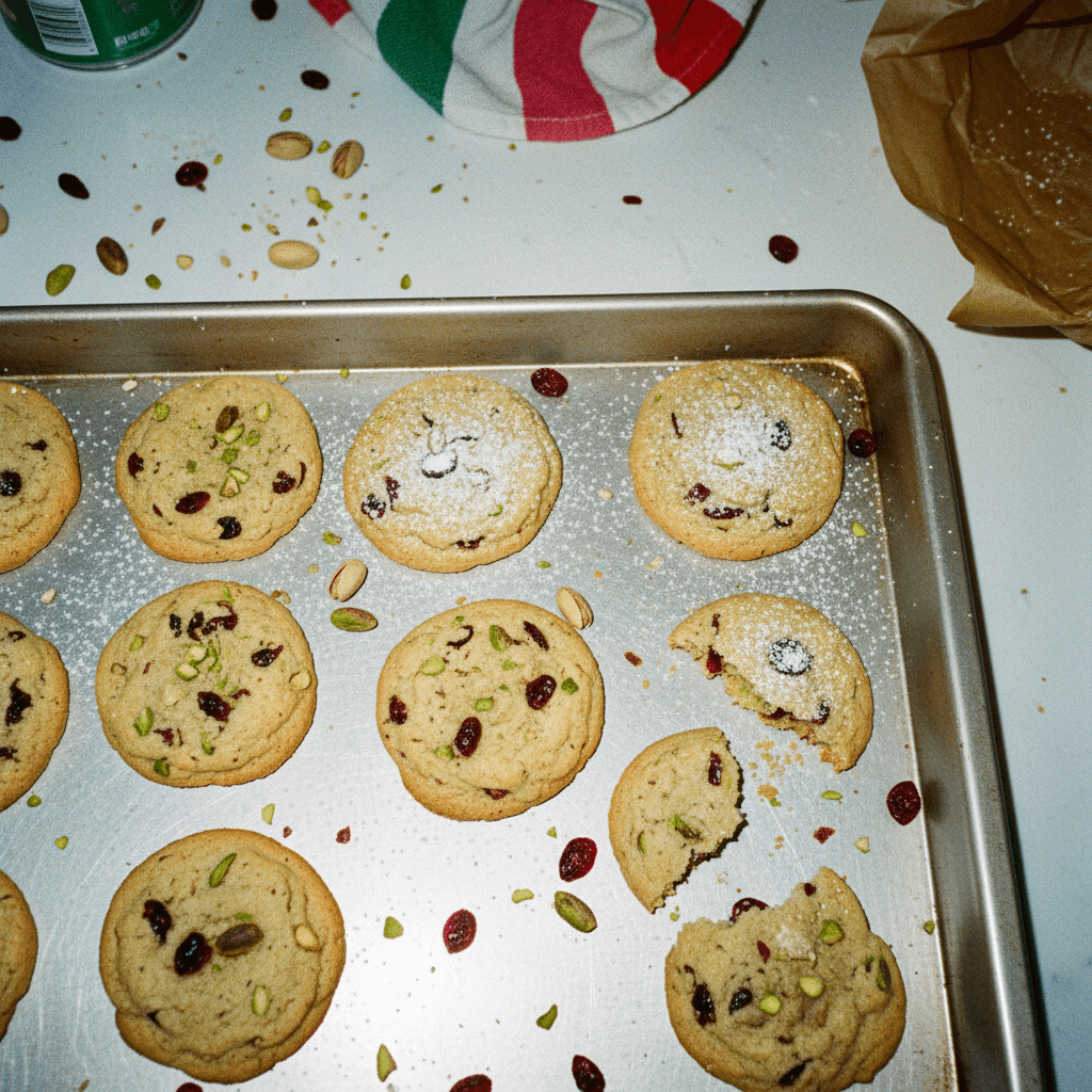 Pistachio Cranberry Holiday Cookies