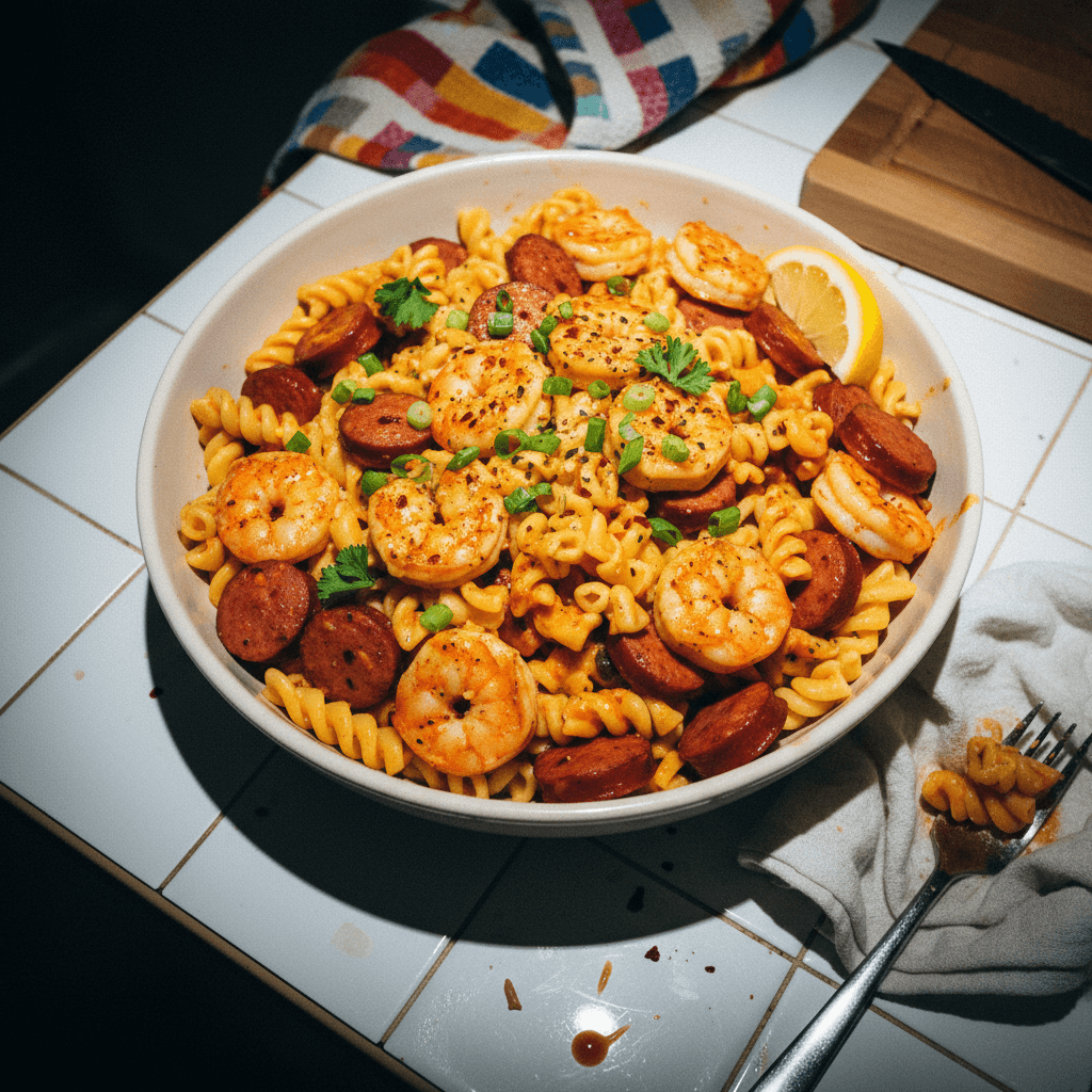 Cajun Shrimp and Sausage Pasta