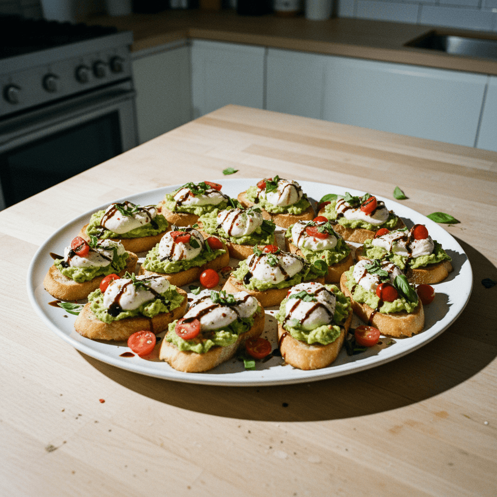 Avocado Burrata Bruschetta