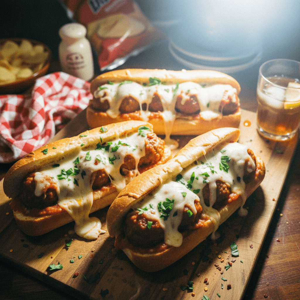 Cheesy Meatball Subs