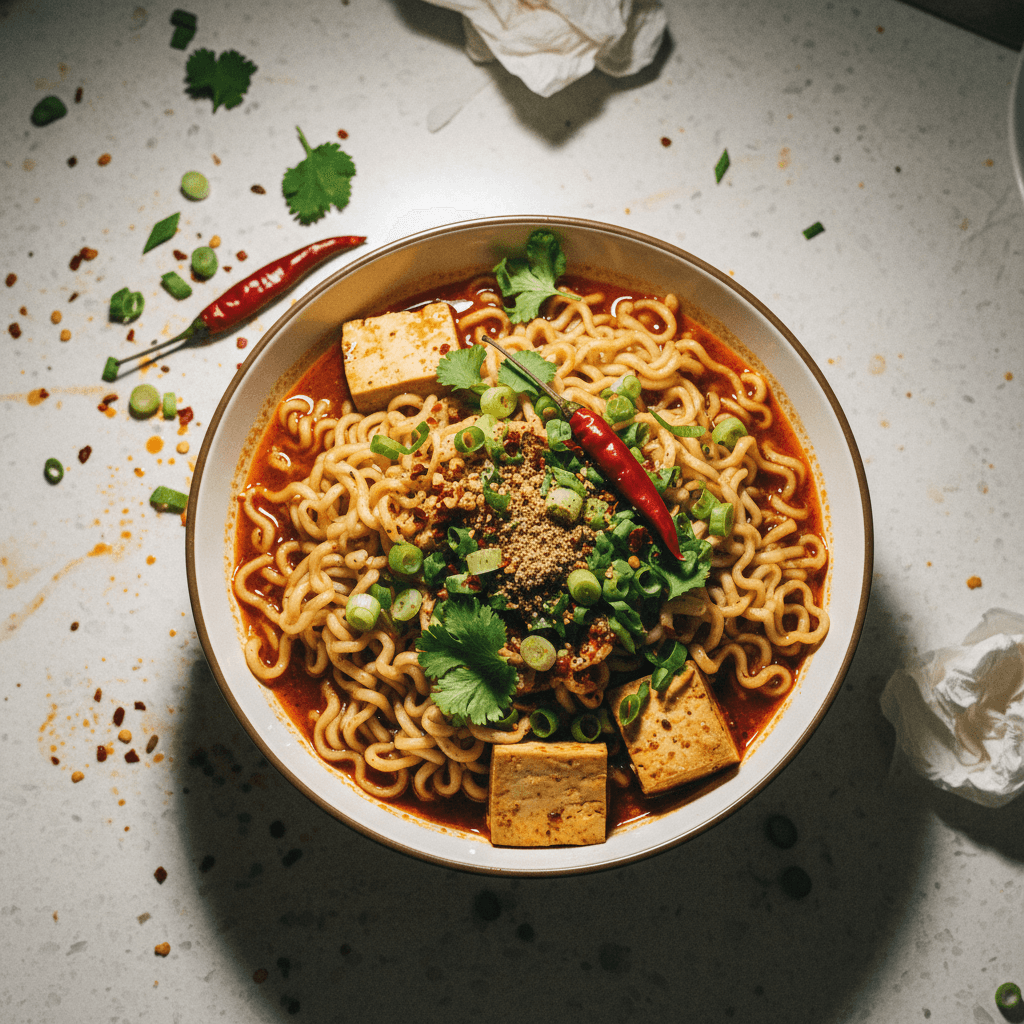 Spicy Szechuan Tofu Noodles
