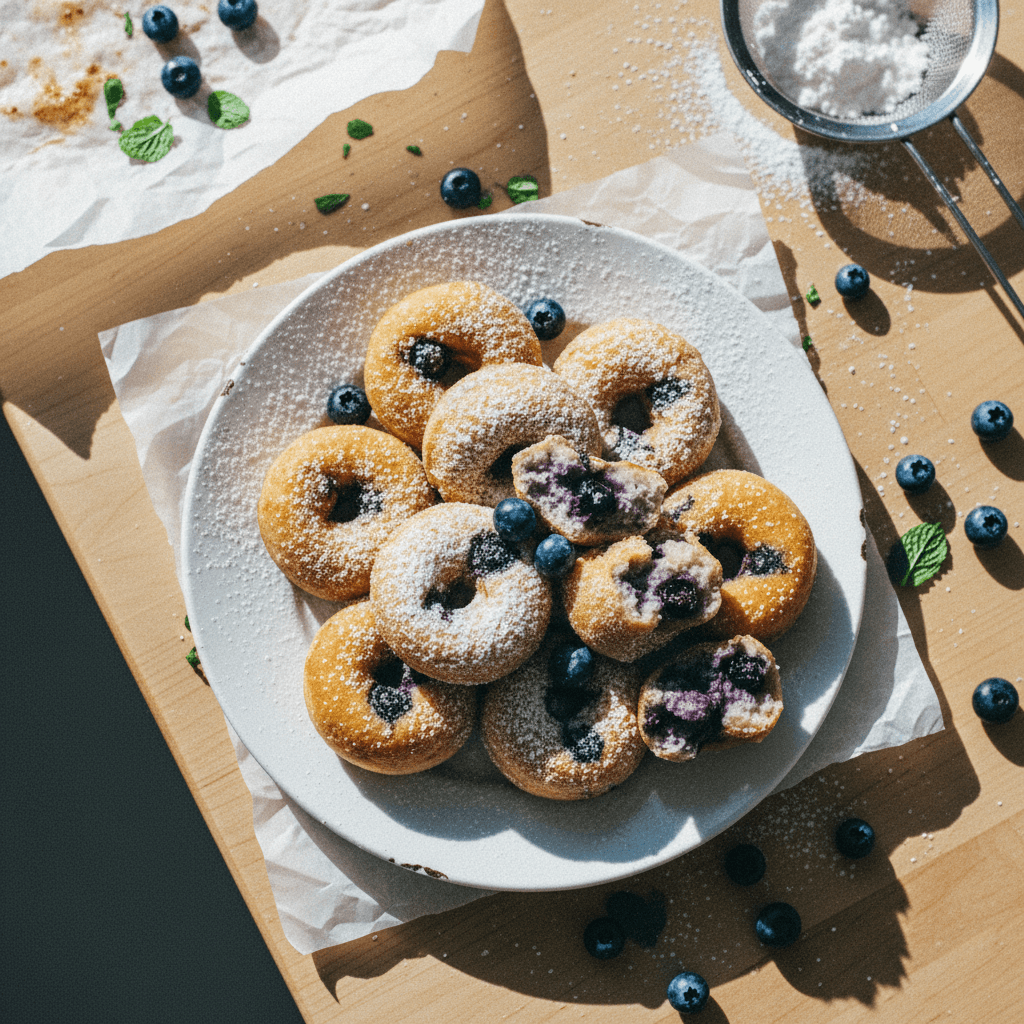High-Protein Blueberry Donut Holes